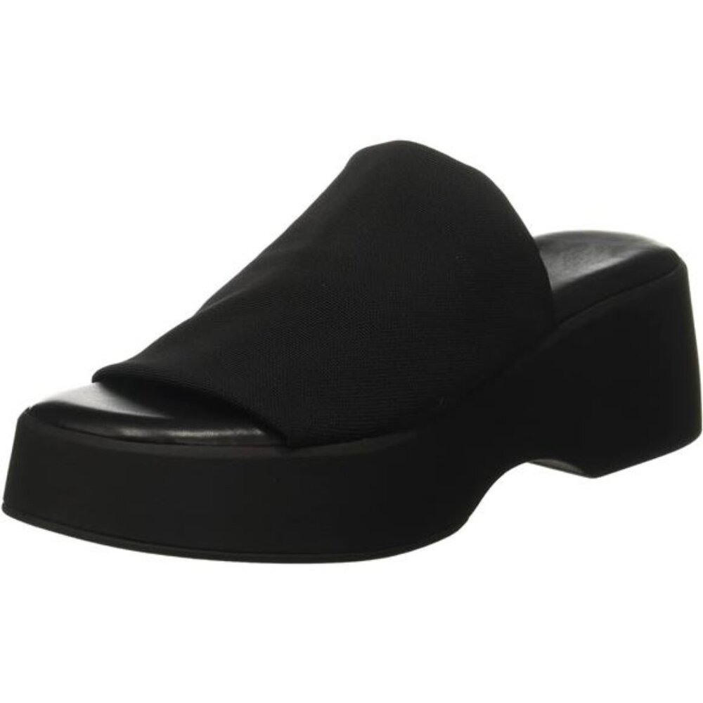 Minshluu Womens Wedge SIides Sandals Platform Open Toe Slip On Elastic Band